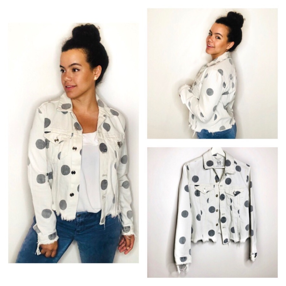 ZARA Dots White Jacket - Picture 1 of 8